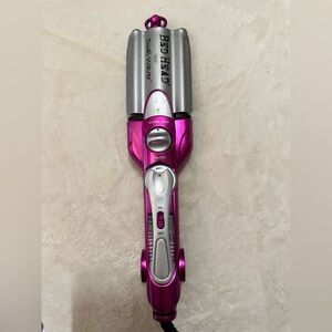 Bed Head TIGI Dual Waver Pink Hair Styling Iron Crimper Wave Tool